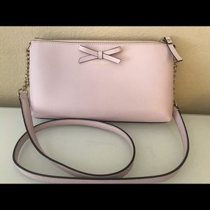 Kate Spade leather crossbody purse bag- light pink